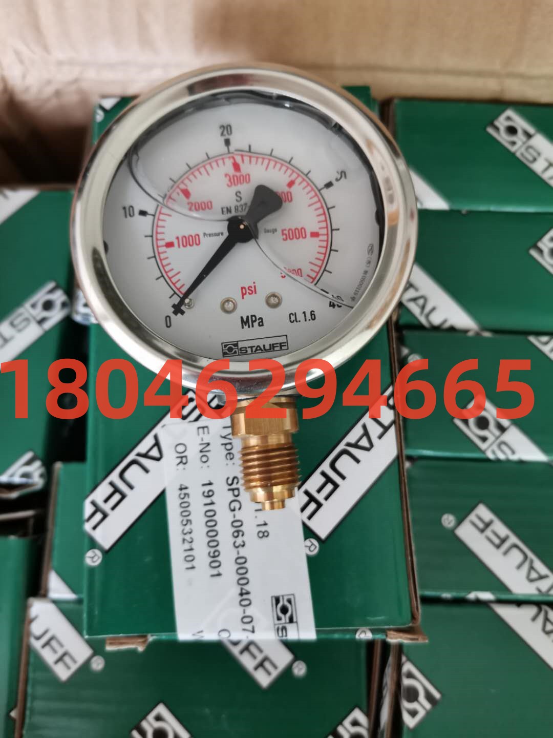 STAUFF压力表SPG063-00006-07-S-B04标准参数