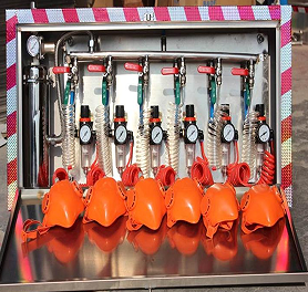 箱式供水施救装置 好在六个呼吸口 提供干净的空气和水