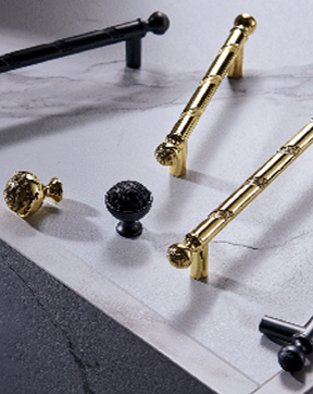 现代简约中式复古美式 衣橱柜子门把手五金家具金色拉手