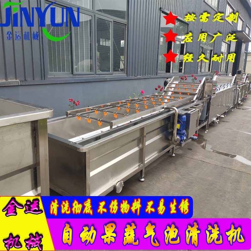 大型商用果蔬气泡清洗机  工业用小白菜清洗设备  大枣清洗机  不锈钢材质
