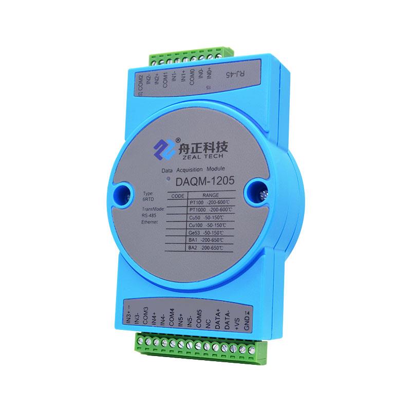 舟正科技以太网 ModbusTCP 6 通道 RTD 输入DAQM-1205