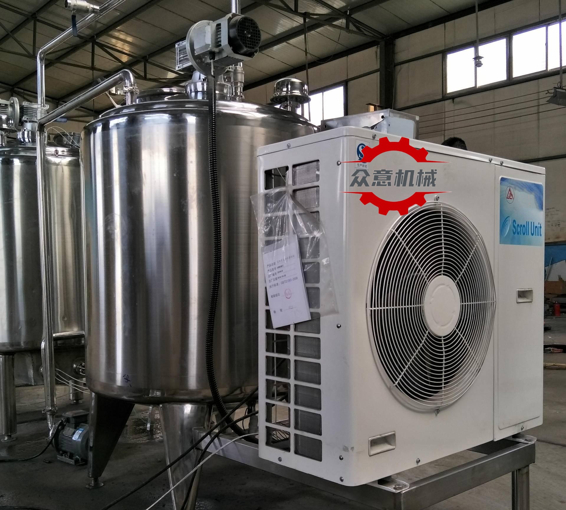 1吨2吨3吨5吨牛奶制冷罐 牛奶羊奶制冷罐