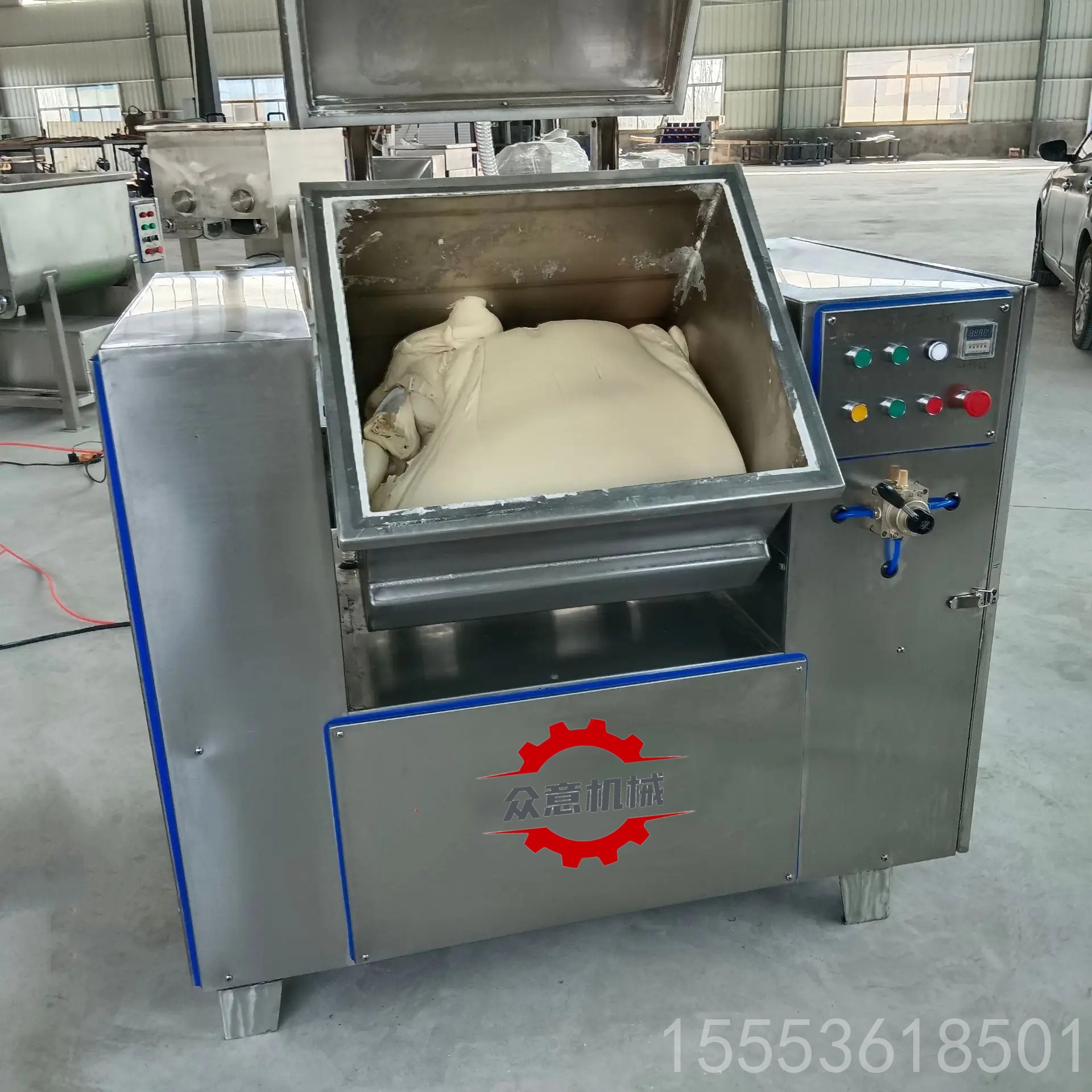 面粉加工真空和面机 油条火烧大容量搅面机揉面机