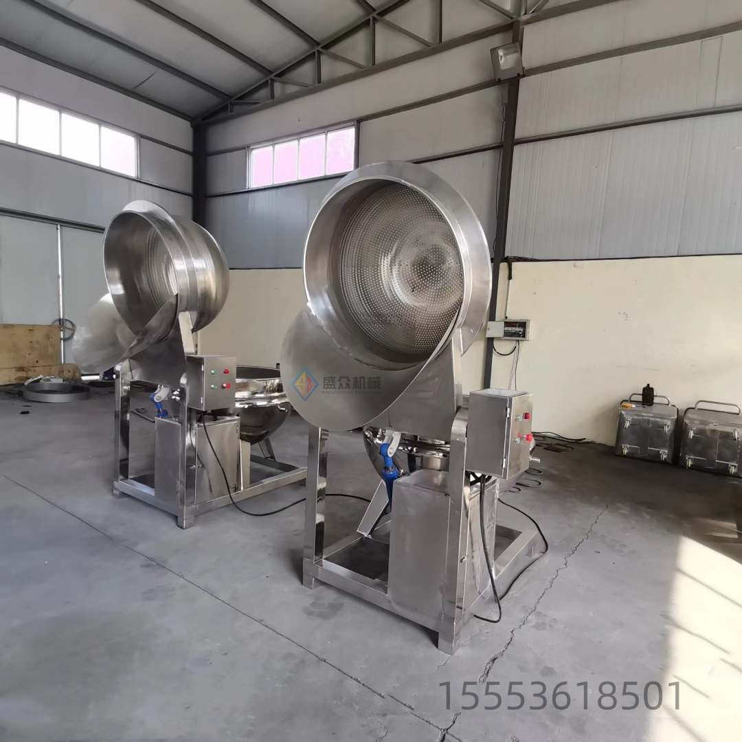 翻筐式肉制品卤制夹层锅 鸭货猪蹄自动出料焯水锅 液压卤煮夹层锅